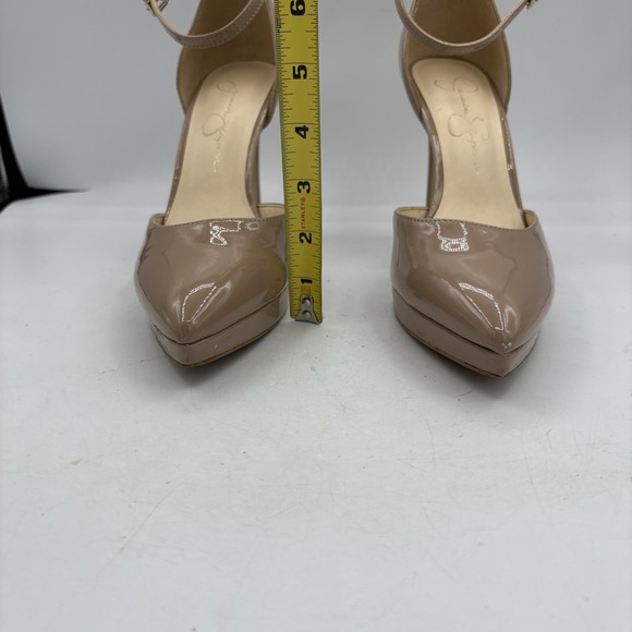 Jessica Simpson Heels Womens Size 8.5 Alloura Ultra High Stiletto Beige Ankle St - Picture 3 of 9